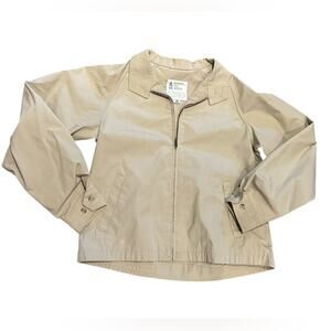 Vintage London Fog Classic Khaki Full Zip Lightweight Jacket Mens Size 42 USA